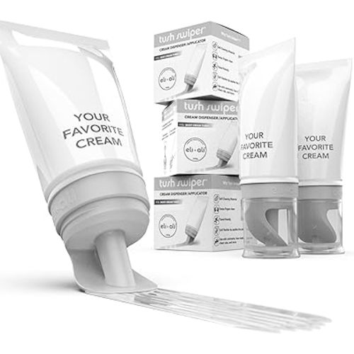 Eli & Ali Tush Swiper - Diaper Rash Cream & Butt Paste Applicator - Universal Fit for Most Diaper Creams | Mess-Free & Hygienic Alternative to Cream Spatula - Carry Less Baby Gear - Grey, 3 Pack