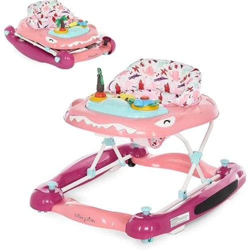 Dream On Me Baby Steps Baby Walker, Three Position Adjustable Height, Pink