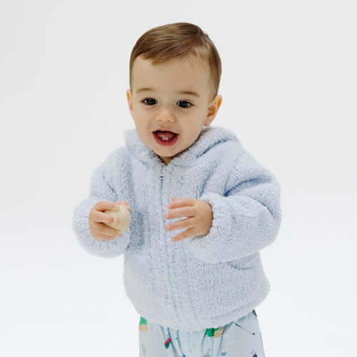 Chenille Hoodie - Light Blue