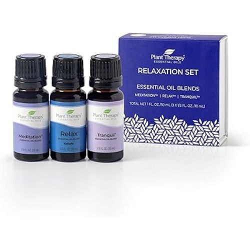 Plant Therapy Relaxation Essential Oil Blend Set 100% Pure, Undiluted, Calming Aromatherapy, Stress Relief, Restful Sleep