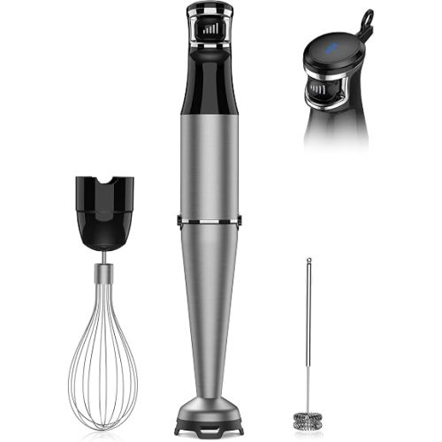 Turelar Immersion Blender Handheld 3-in-1 Hand Blender Set 1100W Heavy Duty