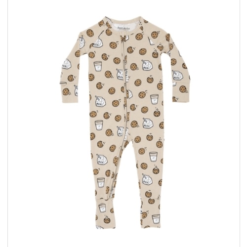 Cookies and Milk Zip Romper