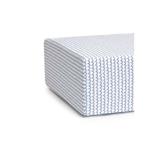 Luxe Premium Percale Crib Sheet in La Mer