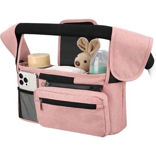 Accmor Universal Stroller Organizer with Insulated Cup Holder