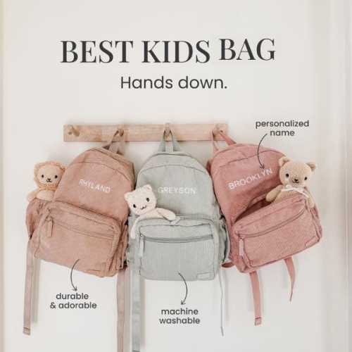 Personalized Toddler Backpack|Custom Preschool Book Bag|School bag For kids|Daycare Bag With Baby Name|Boys & Girls Birthday|Christmas Gift