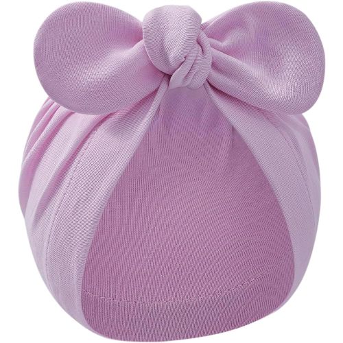 Century Star Newborn Hat for Baby Girls Infant Toddler Soft Hospital Hats Beanie Baby Turbans Head Wrap with Bow Cap