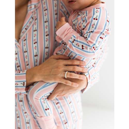 Pink Cherry Zipper Romper – In My Jammers