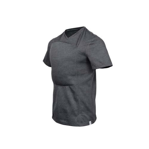 Lalabu The Dad Shirt, Hands-Free Baby Carrier for Newborns Up to 15 Lbs, Gray, 2XL