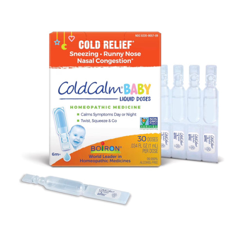 Amazon.com: Boiron ColdCalm Baby Single-Use Drops for Relief from Cold Symptoms of Sneezing, Runny Nose, and Nasal Congestion - Sterile and Non-Drowsy Liquid Doses - 30 Count : Health & Household