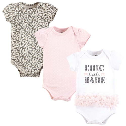 Hudson Baby Infant Girl Cotton Bodysuits, Chic Little Babe Tutu, 6-9 Months