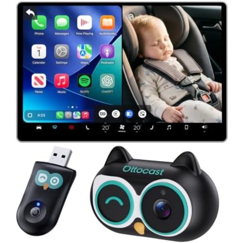 OTTOCAST Baby Car Camera with Wireless CarPlay Adapter