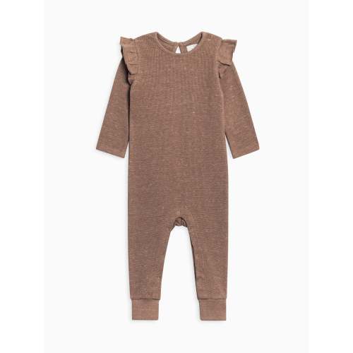 Mila Waffle Knit Flutter Sleeve Romper