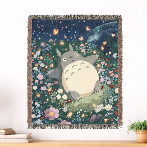 Anime Woven Blanket - Manga & Fantasy Anime Tapestry, Japanese Cartoon Character Throw, Kawaii HomeDecor Gift