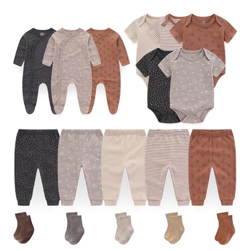 BIGBIGKISS Baby Boy Girl Clothes 18 Piece Layette Gift Set and Accessories