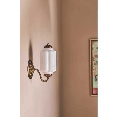 The Eloise Scallop Milk Glass Sconce Wall Light