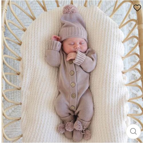Knit Sweater Button Romper | Caden Lane