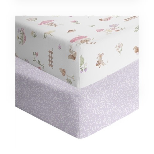 Living Textiles Cot Fitted Sheet Whimsical Wonderland