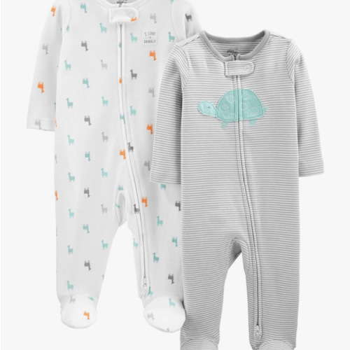 Simple Joys by Carter's unisex-baby Neutral 2-pack Cotton Footed Sleep and Play