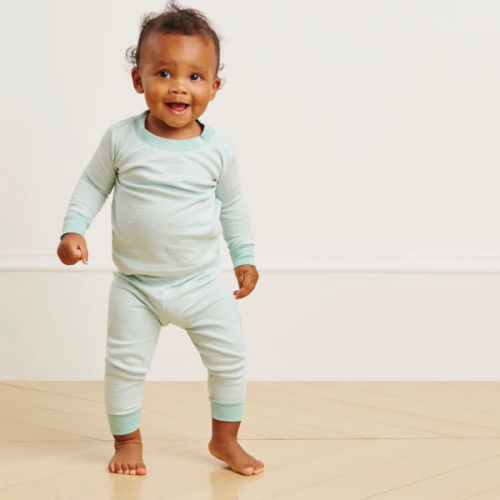 LAKE | Pima Cotton Pajamas | Baby Long-Long Set | Parisian Green