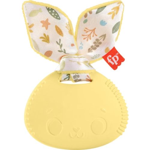 Fisher-Price Baby Toy Snuggle Bunny Teether, BPA-Free Sensory Activity for Developmental Play for Newborns Ages 3+ Months
