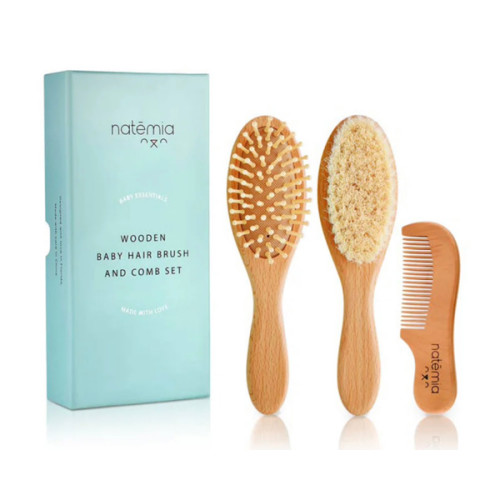 Wooden Hair Brush Set