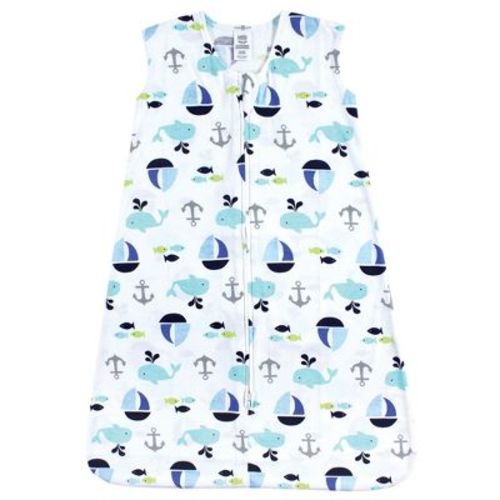 Luvable Friends Baby Boys Sleeveless Jersey Cotton Sleeping Bag, Sack, Blanket, Ocean Jersey, 0-6 Months