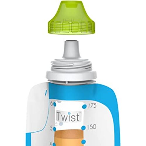 Kiinde Foodii Baby Food Storage System, Reusable Snack Spout Attachments, 2-Pack