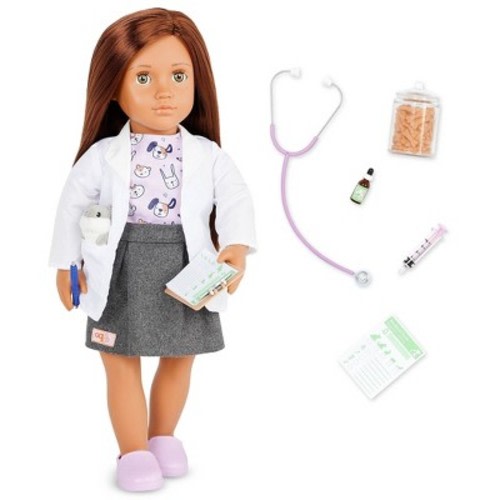 Our Generation Daya with Plush Hamster 18" Pet Care Vet Doll
