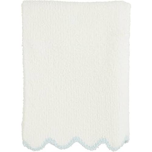 Mud Pie Kids Blue Scallop Chenille Blanket; 34" x 28"