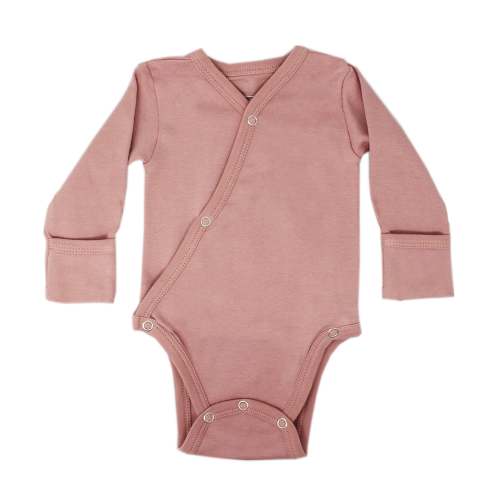 Mauve Organic Long Sleeve Kimono Bodysuit – Preemie Store