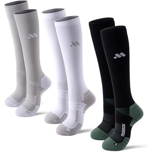 Compression Socks for Women and Men,Knee High 15-20mmHg Graduated Support(3 Pairs) Best for Nurses,Pregnant,Travel