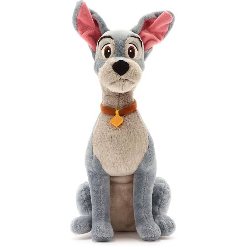 Disney Store Official Tramp Medium Soft Toy for Kids, Cuddly Character with Fuzzy Texture and Embroidered Details, Collar and Dogtag, Disney Plushy Suitable for All Ages