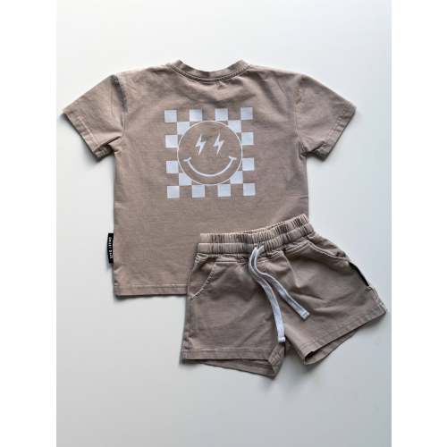 Acid Wash Smiley Set | Camel | The Wylde Child Edit