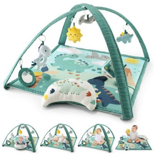 The Peanutshell Dino 7-in-1 Activity Play Gym & Play Mat For Baby