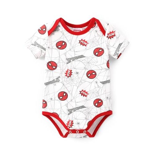 Disney Marvel Spiderman Cars Stitch Baby Boys Bodysuit Newborn to Infant