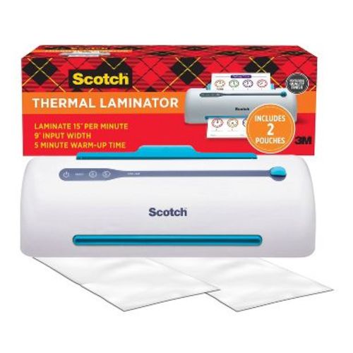 Scotch 9" Pro Thermal Never Jam Laminator: Electric Laminating Machine, 6.1" Height, 17.4" Depth, 6.2" Width