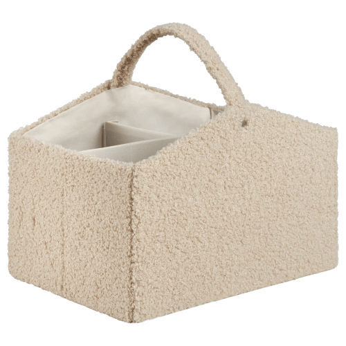 Boucle Fabric Diaper Caddy