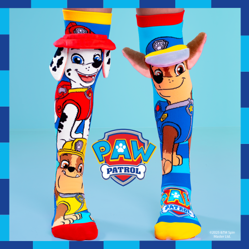 MADMIA Paw Patrol Socks | Chase Marshall & Rubble Kids Knee-High Socks