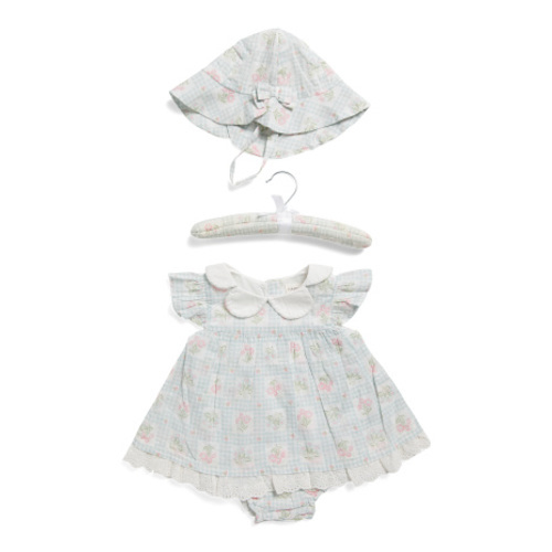 Newborn Girls Swiss Dot Printed Popover Bodysuit With Hat | Baby | Marshalls
