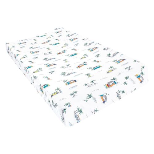 Hudson Baby Unisex Baby Cotton Changing Pad Cover, Surfer Dude, One Size