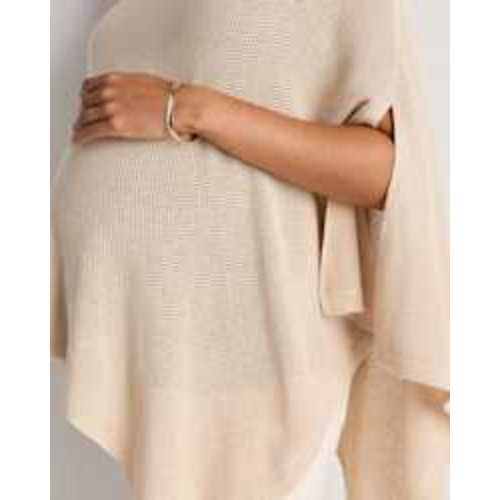 Lightweight Cotton Cashmere Nursing Shawl in Heather Oatmeal