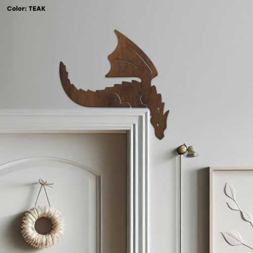 Dragon door topper, Dragon door corner, Fantasy door corner art,Wood dragon wall art,Dnd door sign,Toothless door topper,Over the door decor