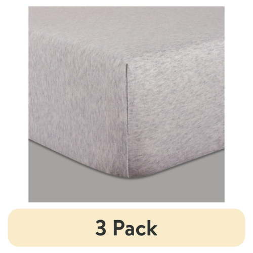 (3 pack) Parent's Choice Jersey Teens 100% Cotton Crib Fitted Sheet, Crib, Gray
