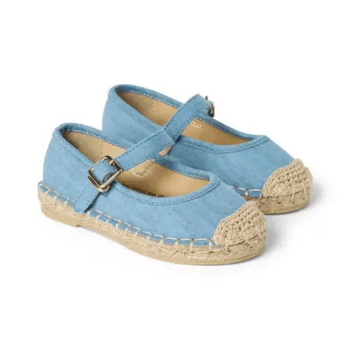 Girl Light Wash Chambray Espadrille Ballet Flat by Janie and Jack