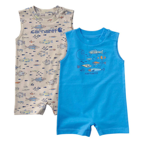Boys' 2-Piece Sleeveless Fish Romper Set (Baby) | Carhartt