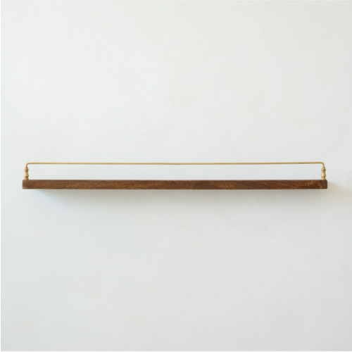 Elliott Wood and Brass Picture Ledge – Magnolia