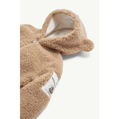 Moncler Enfant Teddy Bear Hooded Baby Onesie