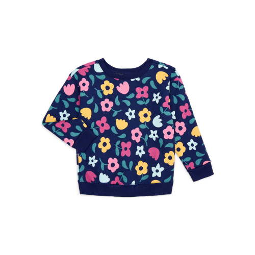 Garanimals Toddler Girl Printed Fleece Sweatshirt with Long Sleeves, Sizes 2T-5T