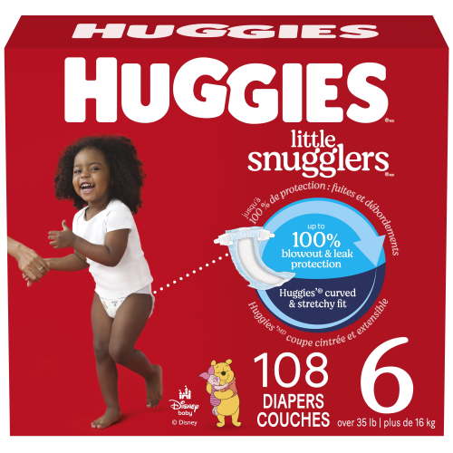 HUGGIES Little Snugglers Baby Diapers, Econo pack, Size 6, 108 Count - Walmart.ca