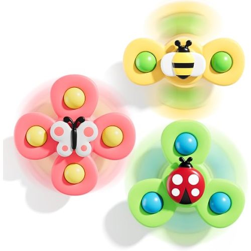Suction Cup Spinner Airplane Travel Toys for 1 Year Old Boy Girl